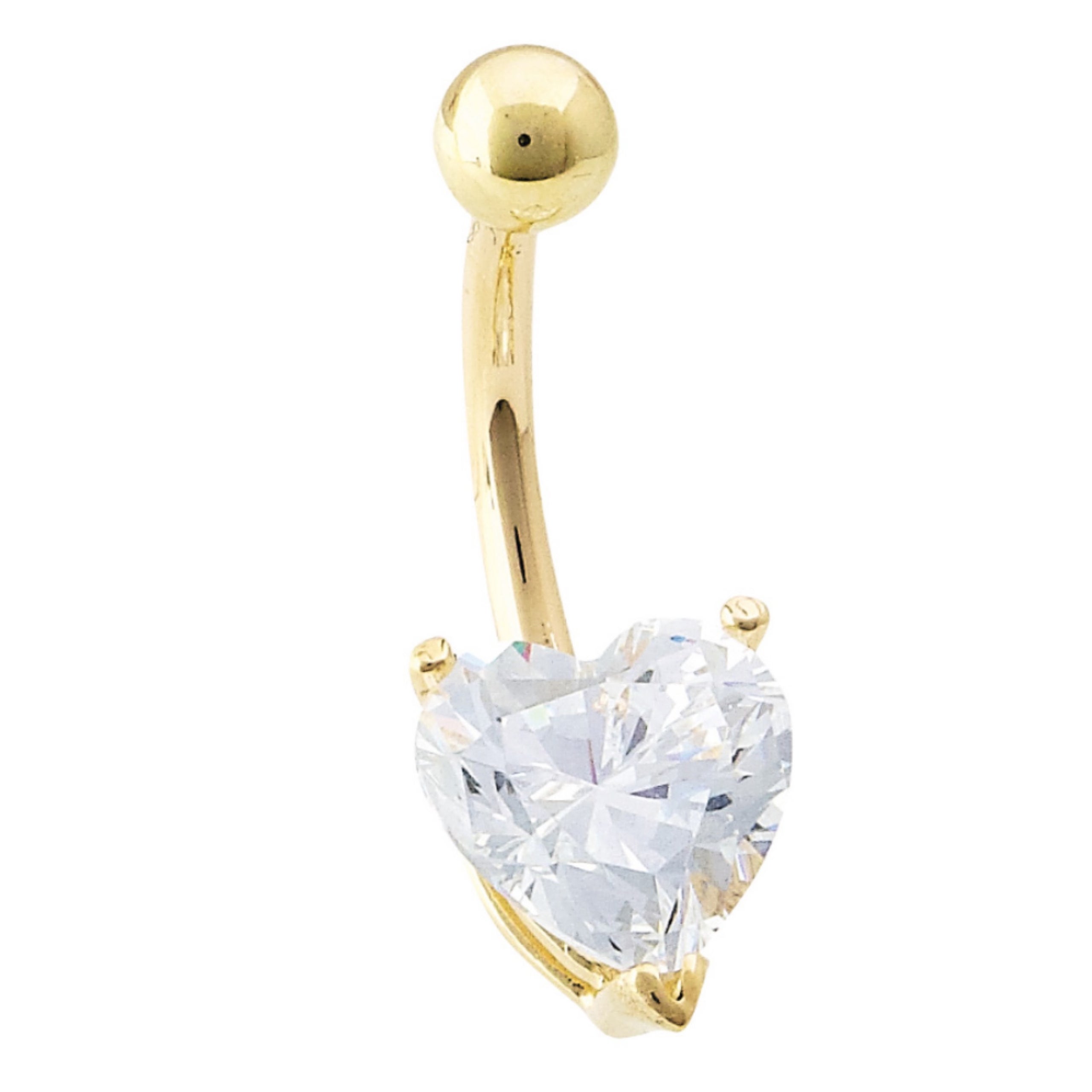 14k Gold Navel Heart Shape BeYoutiful Body Piercing & Fine Jewelry