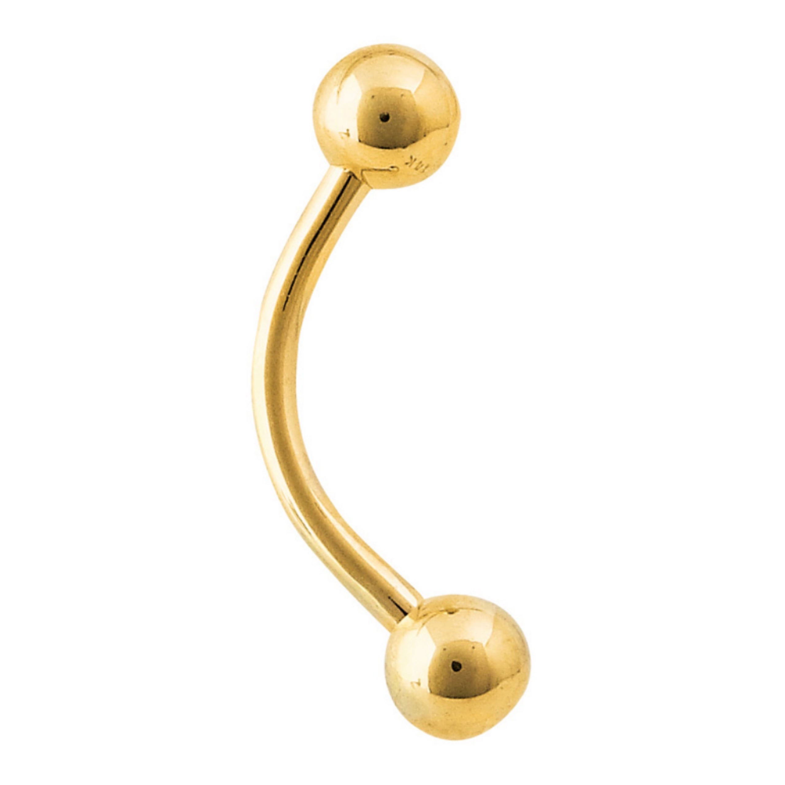 14k Gold Curved Barbell BeYoutiful Body Piercing & Fine Jewelry